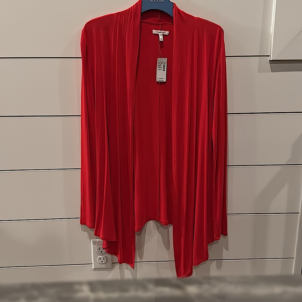 BRAND NEW WITH TAG Maurice’s Red Waterfall Cardigan Size XS